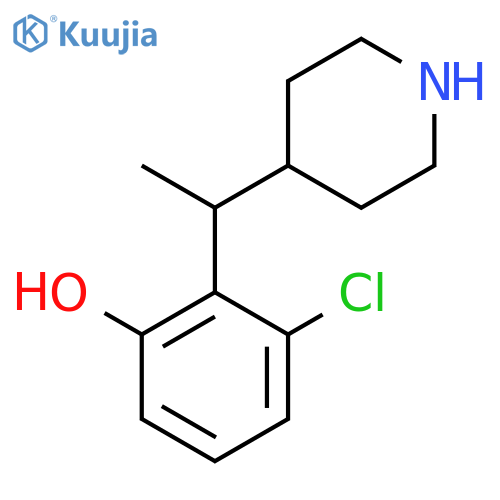 3-chloro-2-1-(piperidin-4-yl)ethylphenol structure
