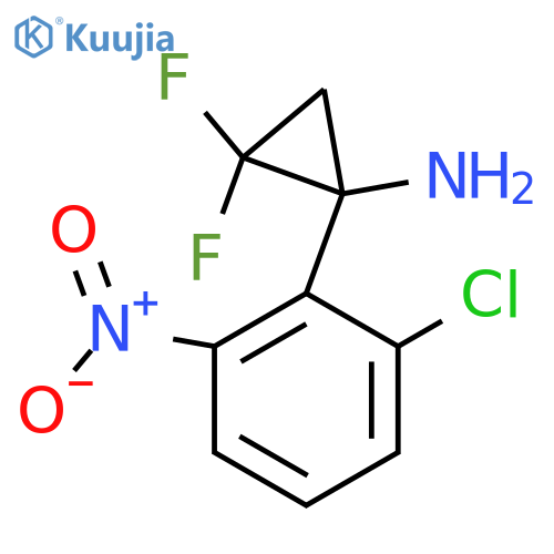 1-(2-Chloro-6-nitrophenyl)-2,2-difluorocyclopropan-1-amine structure
