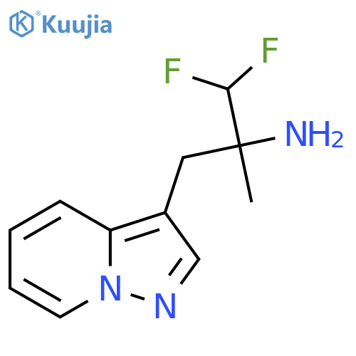 1,1-difluoro-2-methyl-3-{pyrazolo1,5-apyridin-3-yl}propan-2-amine structure