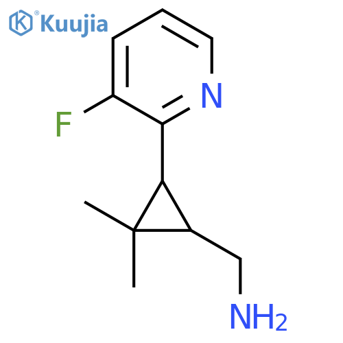 3-(3-fluoropyridin-2-yl)-2,2-dimethylcyclopropylmethanamine structure