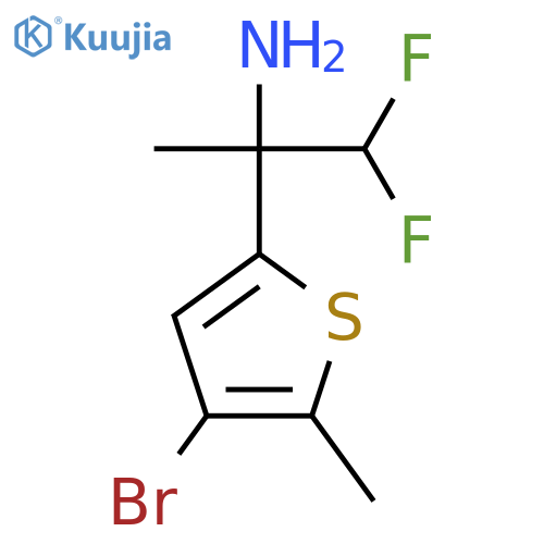 2-(4-bromo-5-methylthiophen-2-yl)-1,1-difluoropropan-2-amine structure