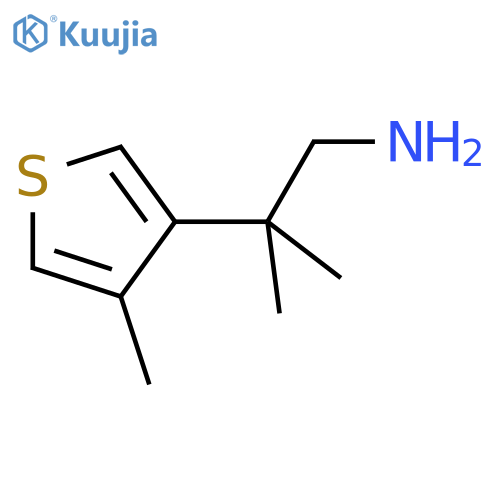 2-methyl-2-(4-methylthiophen-3-yl)propan-1-amine structure