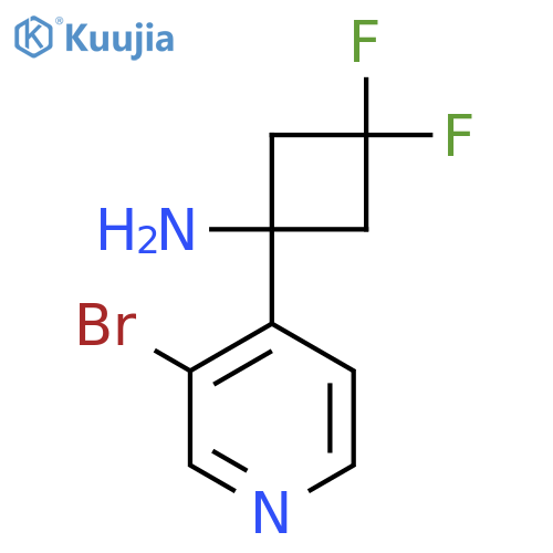 1-(3-Bromopyridin-4-yl)-3,3-difluorocyclobutan-1-amine structure