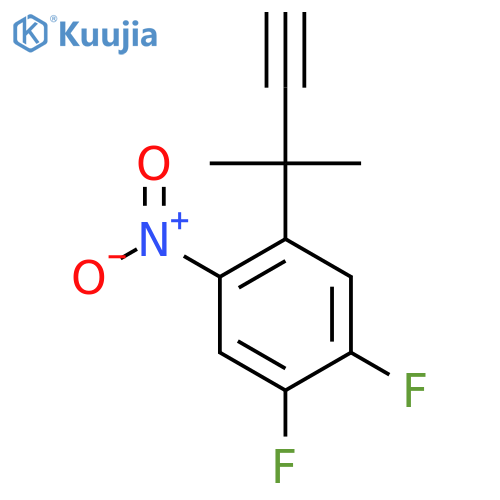 1,2-difluoro-4-(2-methylbut-3-yn-2-yl)-5-nitrobenzene structure