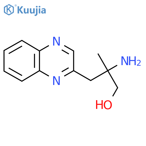 2-Amino-2-methyl-3-(quinoxalin-2-yl)propan-1-ol structure