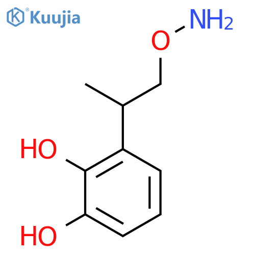 3-1-(aminooxy)propan-2-ylbenzene-1,2-diol structure