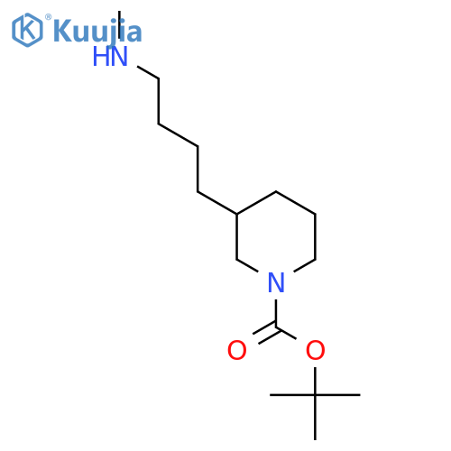 tert-butyl 3-4-(methylamino)butylpiperidine-1-carboxylate structure