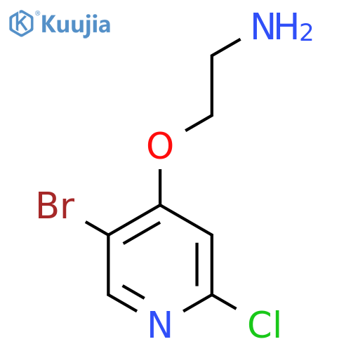 2-(5-bromo-2-chloropyridin-4-yl)oxyethan-1-amine structure