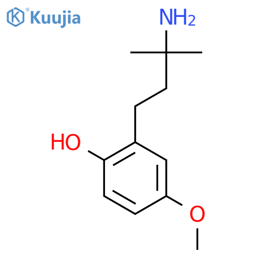 2-(3-amino-3-methylbutyl)-4-methoxyphenol structure