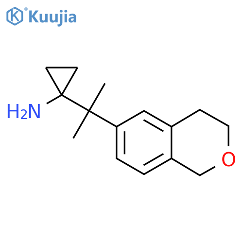 1-2-(3,4-dihydro-1H-2-benzopyran-6-yl)propan-2-ylcyclopropan-1-amine structure