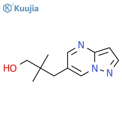 2,2-dimethyl-3-{pyrazolo1,5-apyrimidin-6-yl}propan-1-ol structure