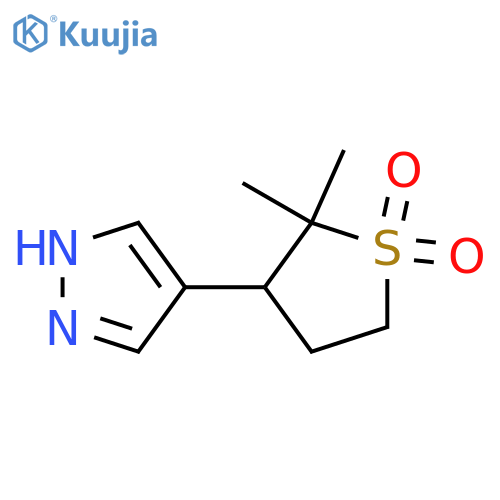 2,2-dimethyl-3-(1H-pyrazol-4-yl)-1lambda6-thiolane-1,1-dione structure