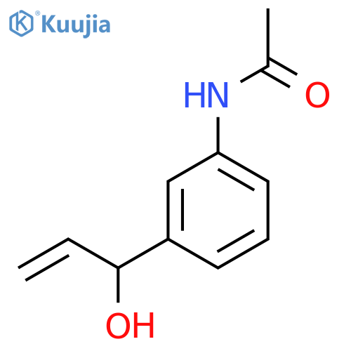 N-3-(1-hydroxyprop-2-en-1-yl)phenylacetamide structure