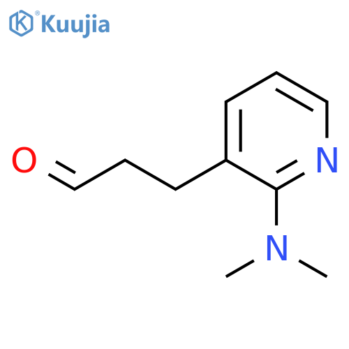 3-2-(dimethylamino)pyridin-3-ylpropanal structure