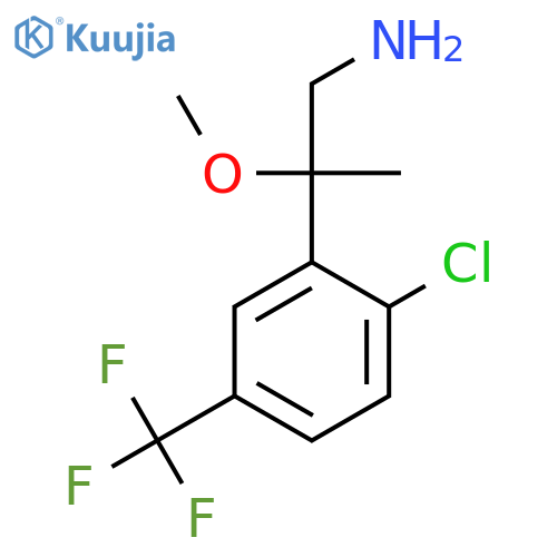 2-2-chloro-5-(trifluoromethyl)phenyl-2-methoxypropan-1-amine structure