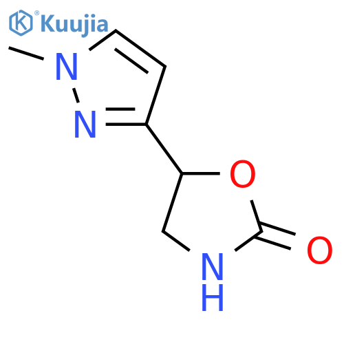 5-(1-methyl-1H-pyrazol-3-yl)-1,3-oxazolidin-2-one structure