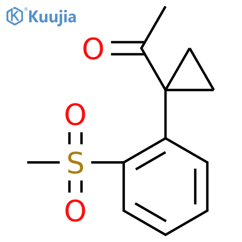 1-1-(2-methanesulfonylphenyl)cyclopropylethan-1-one structure