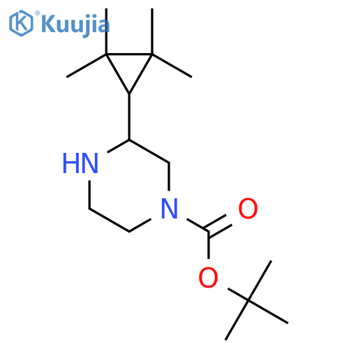 tert-butyl 3-(2,2,3,3-tetramethylcyclopropyl)piperazine-1-carboxylate structure