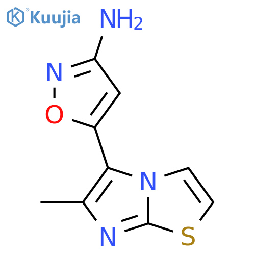 5-{6-methylimidazo2,1-b1,3thiazol-5-yl}-1,2-oxazol-3-amine structure