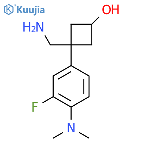 3-(aminomethyl)-3-4-(dimethylamino)-3-fluorophenylcyclobutan-1-ol structure