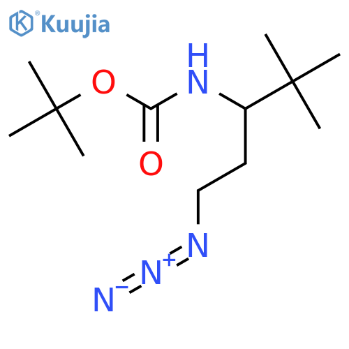 tert-butyl N-(1-azido-4,4-dimethylpentan-3-yl)carbamate structure