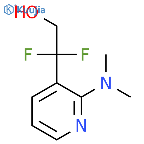 2-2-(dimethylamino)pyridin-3-yl-2,2-difluoroethan-1-ol structure