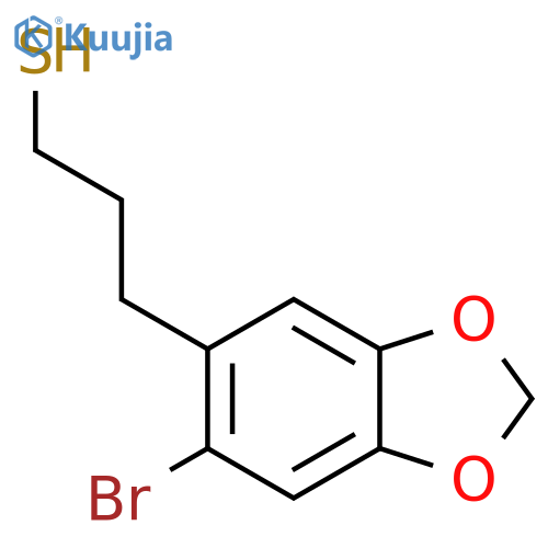 3-(6-bromo-1,3-dioxaindan-5-yl)propane-1-thiol structure