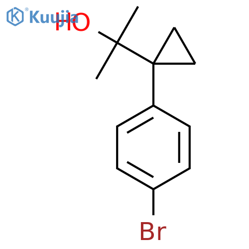 2-1-(4-bromophenyl)cyclopropylpropan-2-ol structure