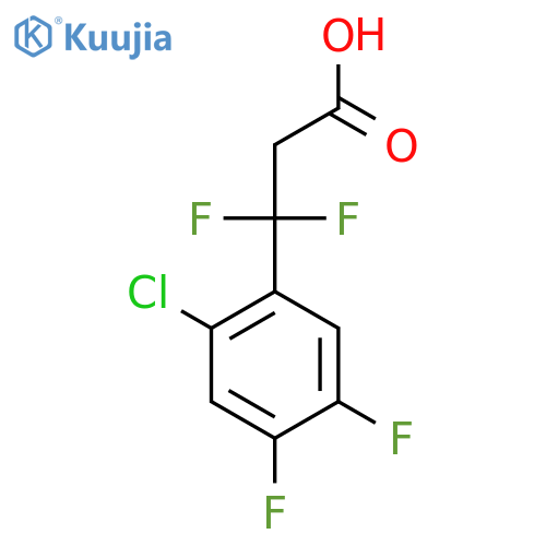 3-(2-chloro-4,5-difluorophenyl)-3,3-difluoropropanoic acid structure