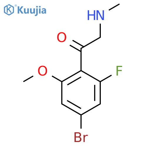 1-(4-bromo-2-fluoro-6-methoxyphenyl)-2-(methylamino)ethan-1-one structure