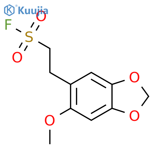 2-(6-methoxy-1,3-dioxaindan-5-yl)ethane-1-sulfonyl fluoride structure