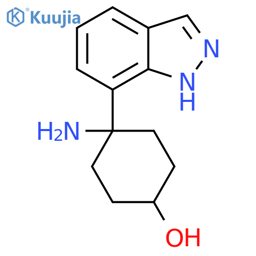4-amino-4-(1H-indazol-7-yl)cyclohexan-1-ol structure