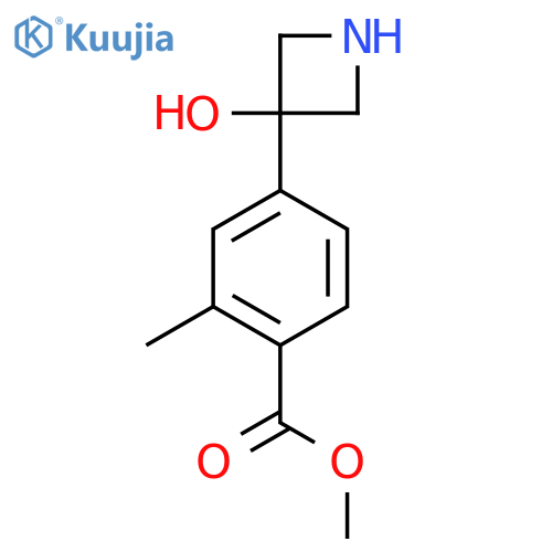 methyl 4-(3-hydroxyazetidin-3-yl)-2-methylbenzoate structure