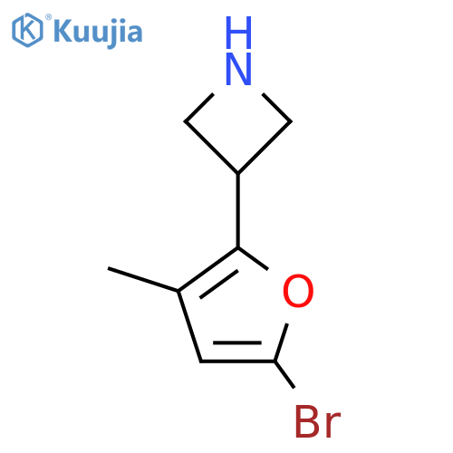 3-(5-bromo-3-methylfuran-2-yl)azetidine structure