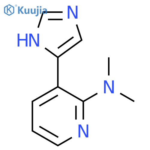 3-(1H-imidazol-4-yl)-N,N-dimethylpyridin-2-amine structure