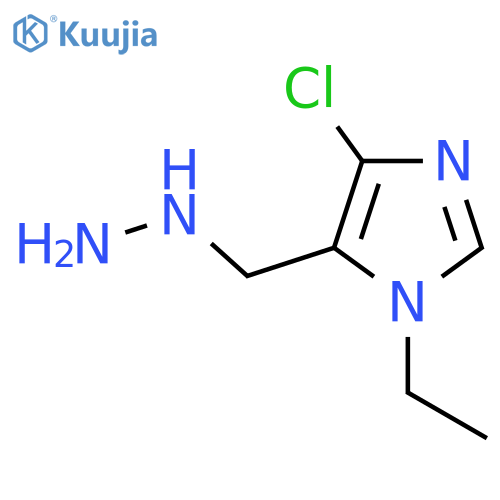 4-chloro-1-ethyl-5-(hydrazinylmethyl)-1H-imidazole structure