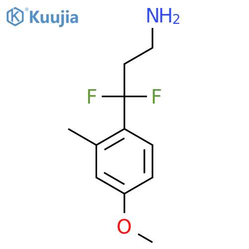 3,3-difluoro-3-(4-methoxy-2-methylphenyl)propan-1-amine structure