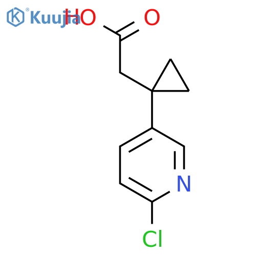 2-1-(6-chloropyridin-3-yl)cyclopropylacetic acid structure
