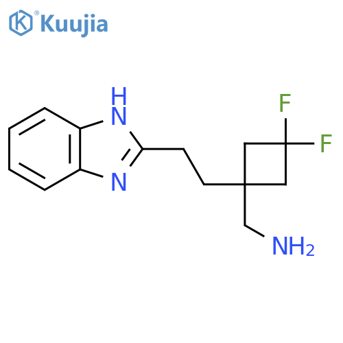 {1-2-(1H-1,3-benzodiazol-2-yl)ethyl-3,3-difluorocyclobutyl}methanamine structure