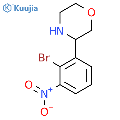 3-(2-bromo-3-nitrophenyl)morpholine structure