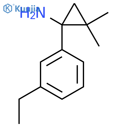 1-(3-ethylphenyl)-2,2-dimethylcyclopropan-1-amine structure