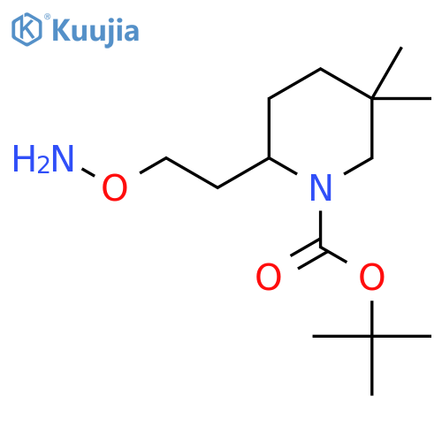 tert-butyl 2-2-(aminooxy)ethyl-5,5-dimethylpiperidine-1-carboxylate structure