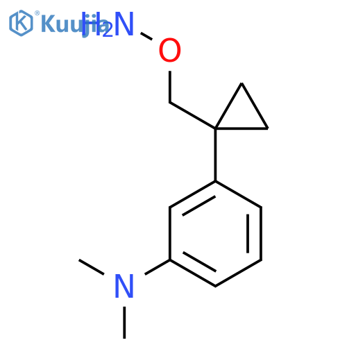 3-{1-(aminooxy)methylcyclopropyl}-N,N-dimethylaniline structure
