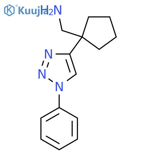 1-(1-phenyl-1H-1,2,3-triazol-4-yl)cyclopentylmethanamine structure