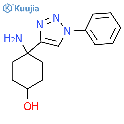 4-amino-4-(1-phenyl-1H-1,2,3-triazol-4-yl)cyclohexan-1-ol structure