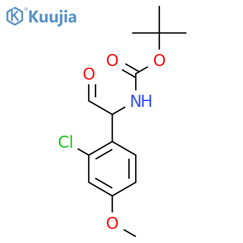 tert-butyl N-1-(2-chloro-4-methoxyphenyl)-2-oxoethylcarbamate structure