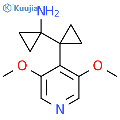 1-1-(3,5-dimethoxypyridin-4-yl)cyclopropylcyclopropan-1-amine structure