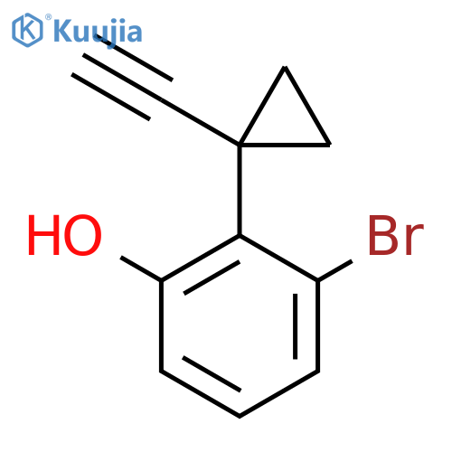 3-bromo-2-(1-ethynylcyclopropyl)phenol structure