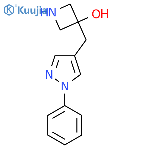 3-(1-phenyl-1H-pyrazol-4-yl)methylazetidin-3-ol structure