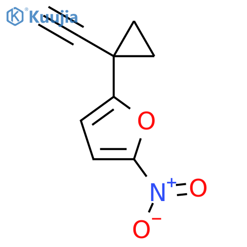 2-(1-ethynylcyclopropyl)-5-nitrofuran structure